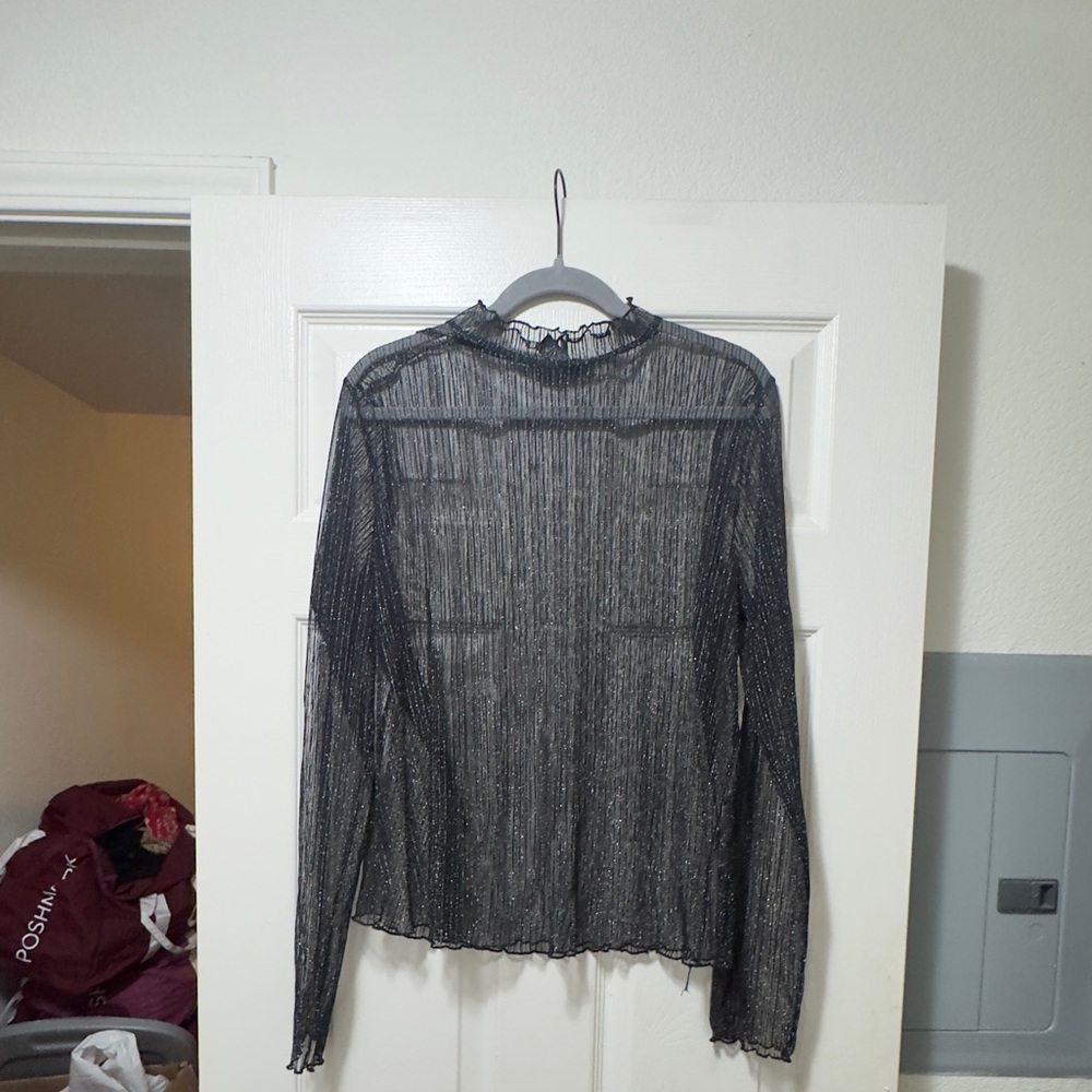 Forever 21 Black Sheer Blouse